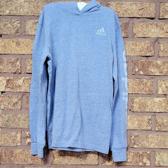 Adidas Light Blue Long Sleeve With Hood SIZE 10/12 - Picture 1 of 8
